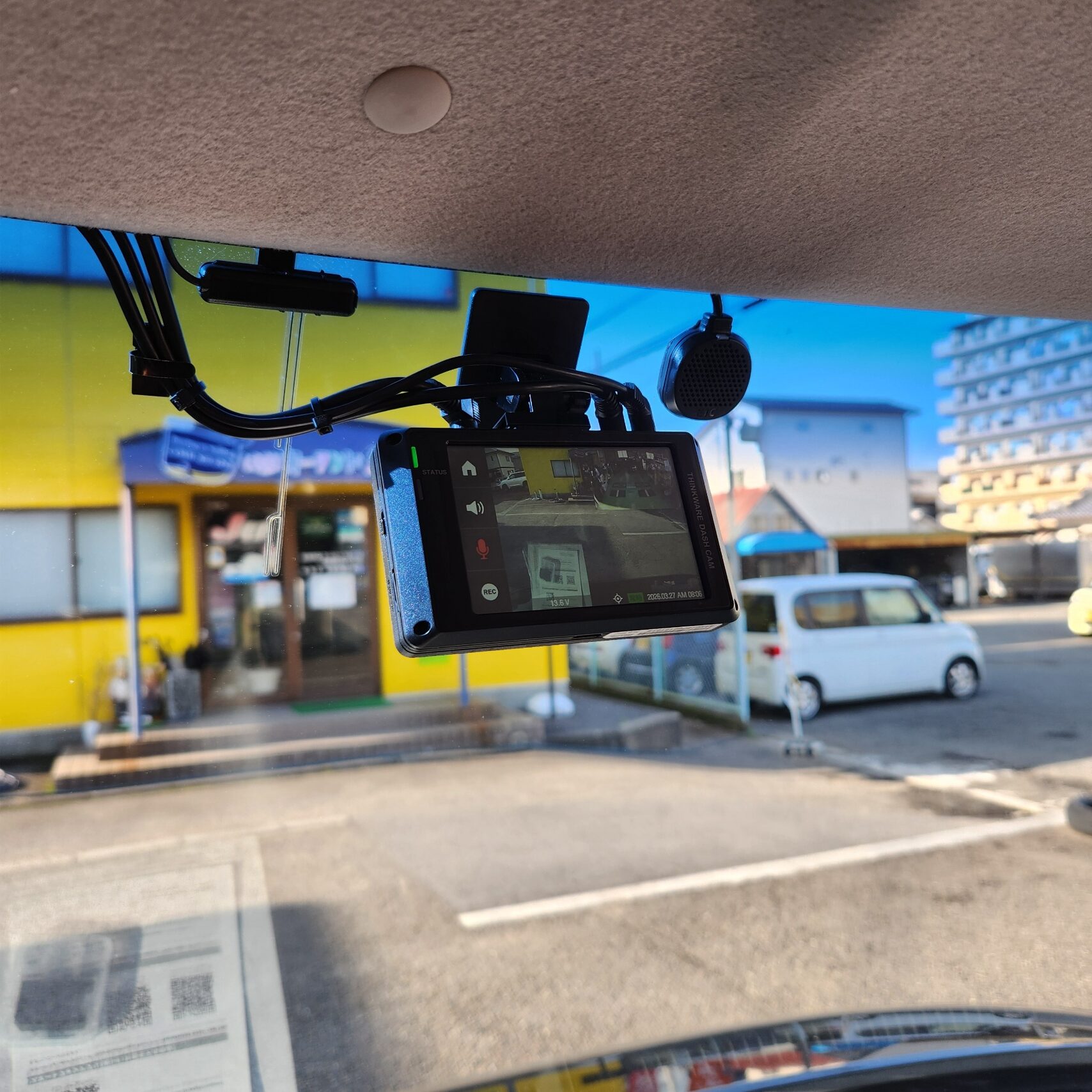 ホンダ JF1 N-BOXカスタム 前後ドラレコ取り付け