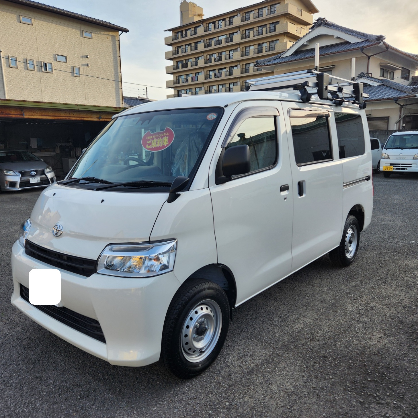 タウンエースバン　スライドルーフラック、ナビ、ETC取付