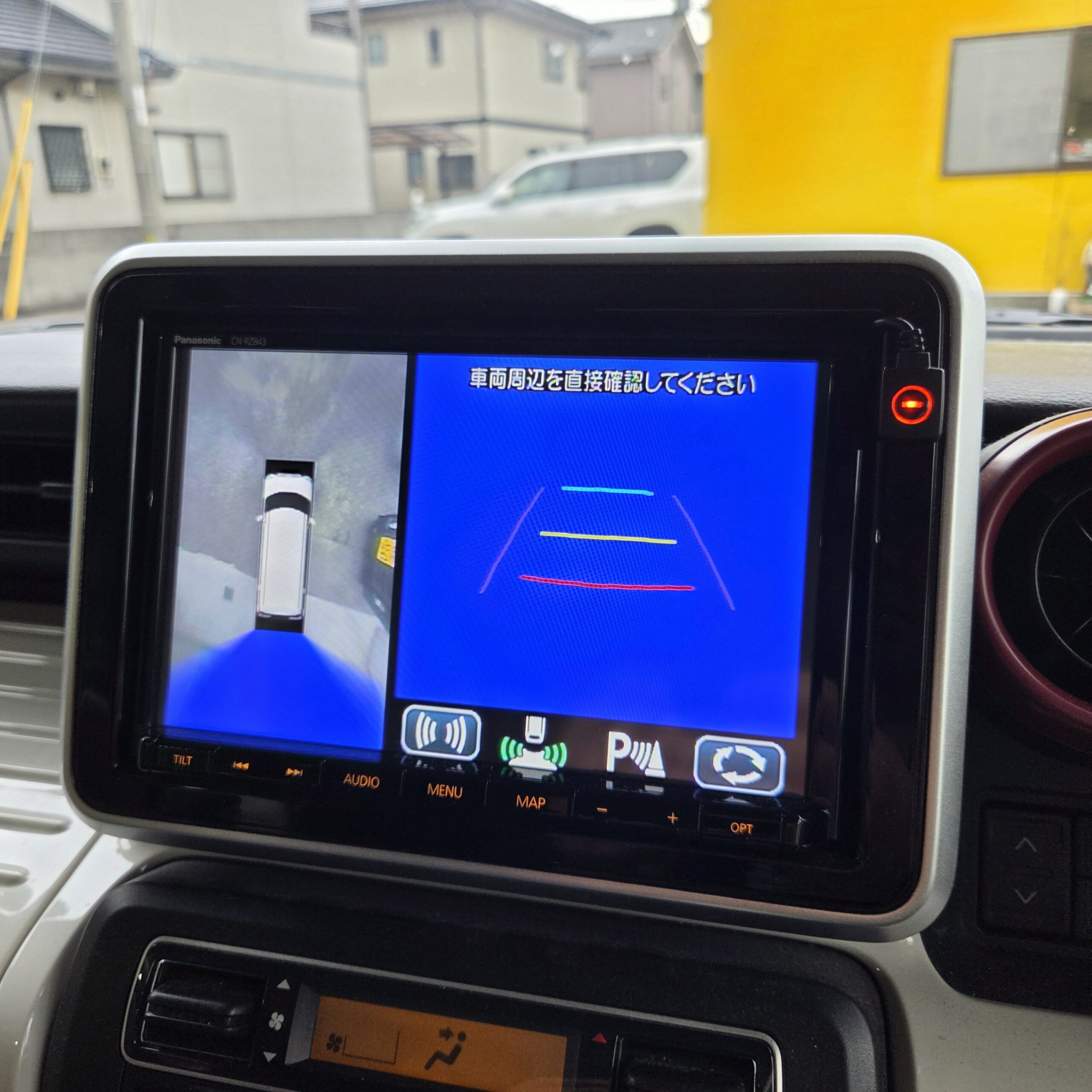 スズキ MK53S スペーシア バックカメラ映らず バックカメラ映像青